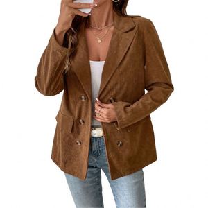 Vêtements pour femmes européennes et américaines, automne-hiver, blazer uni - Product Image 4