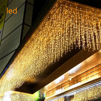 Fournitures de décoration de chambre à coucher de noël, guirlande lumineuse de rideau à led télécommandée pour mariage jardin maison fête