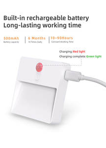 Moderno sensore USB Smart LED luce notturna Wireless rilevatore di movimento ABS lampada corpo camera da letto sensore di illuminazione di umore per soggiorno - Product Image 6