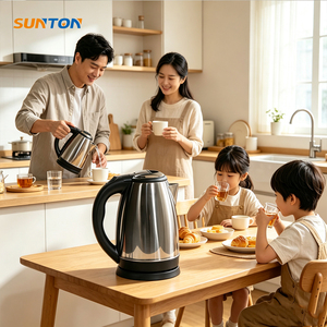 Sunton กาต้มน้ำไฟฟ้าทำจากสเตนเลส316 1.8L/2L/2.8L สำหรับใช้ในบ้านและโรงแรม - Product Image 1