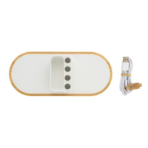 Caricatore wireless doppio da 10W Ontario, gadget sostenibili - Product Image 4