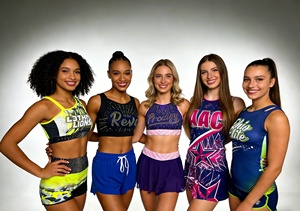 Ensemble d'entraînement personnalisé pour femmes : Crop top et jupe de cheerleader avec strass, idéal pour la danse et la pratique - Product Image 6
