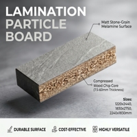 Panneau de particules mélaminé de haute qualité 1220x2440mm E1, panneau de particules décoratif pour meubles modernes, armoires et décoration