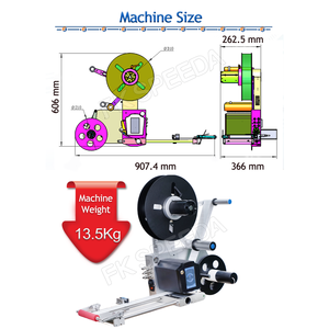 Feibin tự động tốc độ cao dây chuyền sản xuất hàng đầu bề mặt máy dán nhãn thiết bị nhãn Applicator Dải nhãn đầu máy - Product Image 4