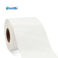 Stock d'étiquettes PE blanc nacré brillant de qualité supérieure - Rouleaux jumbo autocollants simple face pour une étiquetage polyvalent