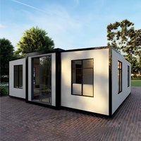 Maison conteneur préfabriquée extensible 20ft 40ft en panneaux sandwich d'acier, Villa Modulaire Extensible, Hôtel, Assemblage Rapide