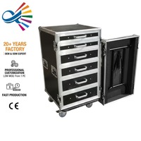 Estuche de Transporte Personalizado con 6 Cajones y Mesa Plegable, Estación de Trabajo para DJ, Estuche con Ruedas, Compatible con OEM y ODM