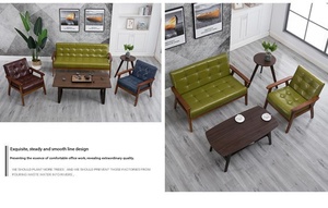 Conjunto <span class=keywords><strong>de</strong></span> Sofás <span class=keywords><strong>de</strong></span> Oficina Retro <span class=keywords><strong>de</strong></span> Tela Multicolor, Sofá con Estructura <span class=keywords><strong>de</strong></span> Madera Tapizado, <span class=keywords><strong>de</strong></span> 1, 2 y 3 Plazas, para Oficina, Sala <span class=keywords><strong>de</strong></span> Espera, Sala <span class=keywords><strong>de</strong></span> Estar, Recepción - Product Image 5