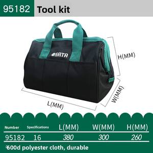 Sac à outils pour électricien Shida, multifonctionnel, en toile, grand, épaissi, à bandoulière unique, pour outils ménagers, fermeture éclair, polyester - Product Image 4