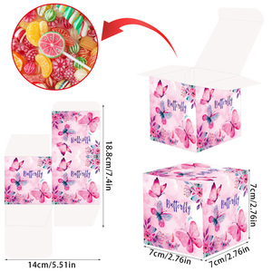 Custom Logo Printing Personalized Pink Butterfly Cardboard <b>Gift</b> <b>Box</b> Luxury Wedding Chocolate <b>Present</b> Paper <b>Gift</b> <b>Box</b> - Product Image 2