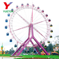 Grande Roue LED Lumineuse Colorée de 42m pour Famille, Idéale pour Parcs, Places Publiques et Attractions de Carnaval en Extérieur