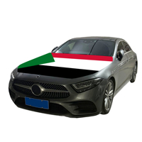Vente en gros de couverture de capot de voiture en tissu de polyester durable de 120x150cm résistant à l'usure élégant avec impression numérique inspirée par le drapeau du Soudan
