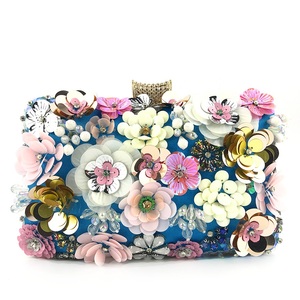 Wholesale Luxury Lady Diamond Flower Evening <strong>Bag</strong> Wristlets Wedding Party Bridal Clutch <strong>Purse</strong> <strong>Chain</strong> Shoulder Flower Evening <strong>Bags</strong> - Product Image 6