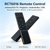 Control Remoto de Silicona con 16 Teclas y Logotipo Personalizado RCT6016 con Opción de Voz RF433 / 2.4G / BT