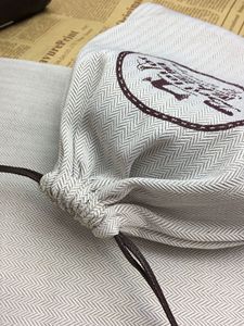 Bolsas de Algodón con Cordón Personalizadas, Grandes, con Diseño Chevron, Reciclables, para Regalos, Ropa, Corbatas, Cinturones, Accesorios para el Cabello, con Logotipo de Marca Personalizado - Product Image 5