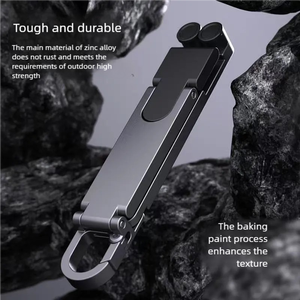 Support de téléphone pliable en alliage de zinc, mécanisme triangulaire, extension 240°, finition laquée, pour téléphone, tablette, bureau, extérieur - Product Image 3