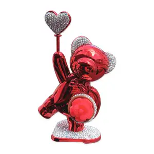 Creative Crystal Car Interior Decoration Ornament Cartoon Doll Love Bear In-Car Center Console Deco Accessories Auto Perfume