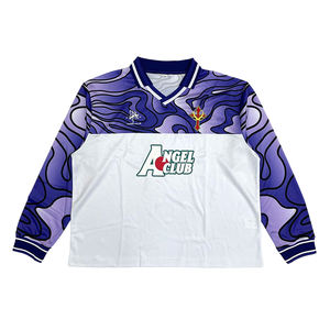 เสื้อฟุตบอลแขนสั้นพิมพ์ลาย100% ผ้าโพลีเอสเตอร์กันแบคทีเรียแห้งเร็ว - Product Image 2