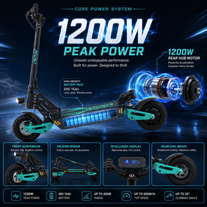 Powerful 800W Dual Disc Foldable Scooter 40 Miles Long Range 30MPH Fast Adult With App High-Speed Performance 800W Dual Motors D - Product Image 4
