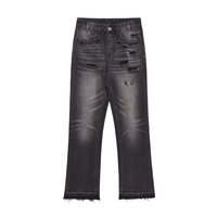 Jeans déchirés de motard pour hommes, jambes larges, hip-hop, jeans de marque Cargo damage, pantalons évasés, dernier cri