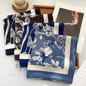 Pañuelo Cuadrado de Poliéster con Diseño Floral Vintage 2026, para un Estilo Moderno y Combinable con Todo - Product Image 4