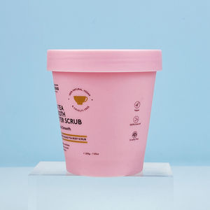 Récupérable Rose 50ml 100ml 200ml 250ml Conteneur de crème glacée en plastique blanc Pot luxuriant 200ml Cosmétique Pp Pcr Pot Conteneur de visage - Product Image 1