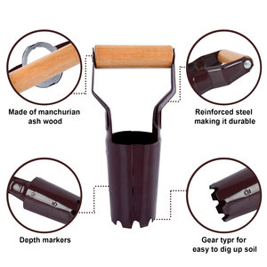 Winslow & Ross portatile Transplanter portatile a bulbo da giardino fioriere con manico in legno - Product Image 4