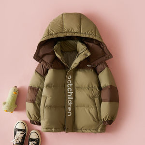 Veste matelassée à capuche et fermeture éclair pour enfants, blocs de couleur, 0-12 <span class=keywords><strong>ans</strong></span>, hiver, chaude, <span class=keywords><strong>manteau</strong></span> pour garçons, épaisse - Product Image 1