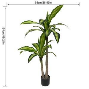 Material de seda espacial de hierro brasileño 120cm bonsái verde Artificial árbol sintético planta de imitación para decoración de hogar u oficina - Product Image 2