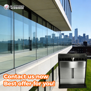 Accessoires de garde-corps en verre pour villa et jardin modernes les plus vendus, pinces, panneaux, accessoires d'<span class=keywords><strong>escalier</strong></span>, résistants à la rouille - Product Image 4