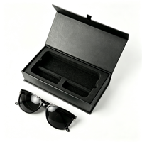 Boîtes d'emballage personnalisées pour lunettes de soleil, boîte rigide en papier magnétique avec logo personnalisé, emballage pour lunettes, fournisseur en gros OEM ODM, usine