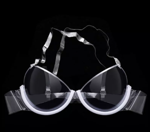 Sujetador Invisible Transparente de Plástico Transparente con Tirantes de <span class=keywords><strong>Copa</strong></span> 3/4 para Mujer, Estilo Bar, con Efecto Push-Up y Transparencia - Product Image 2