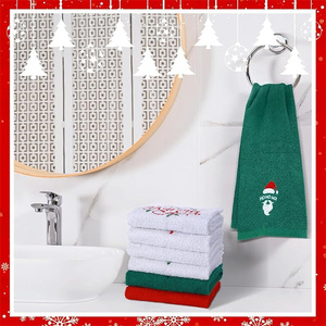 Ensembles <span class=keywords><strong>de</strong></span> serviettes <span class=keywords><strong>de</strong></span> Noël 100% coton en gros Serviettes <span class=keywords><strong>de</strong></span> plage rondes douces avec fonction <span class=keywords><strong>de</strong></span> séchage rapide pour les essuie-mains <span class=keywords><strong>de</strong></span> voyage dans des boîtes-cadeaux - Product Image 4