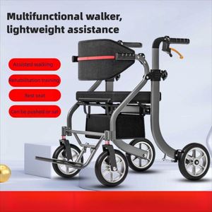Déambulateur pliant en aluminium pour personnes âgées, aide à la marche, chariot de mobilité pour seniors, matériel de rééducation thérapeutique - Product Image 2