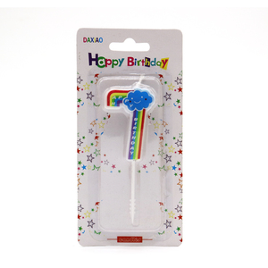 Velas de Cumpleaños con Forma de <span class=keywords><strong>Nube</strong></span> Arcoíris con Números del 0 al 9 para Niños, para Fiestas, Año Nuevo, Pascua, Ramadán, en Bares - Product Image 1