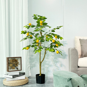 Venta al por mayor artificial proporcionar personalizar árbol de limón 120cm 150cm decoración interior al aire libre árbol de limón - Product Image 2