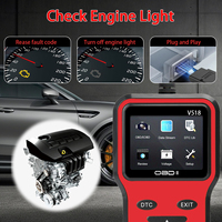 Nuevo Escáner de Diagnóstico para Automóviles V518, Lector de Códigos OBD2 Profesional, Pantalla LCD USB de 12V, 1 Año de Garantía, Compatible con Todos los Vehículos