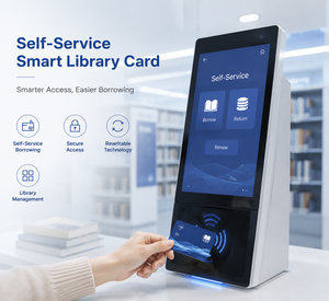 บัตรสมาร์ทการ์ด RFID แบบเขียนซ้ำได้สำหรับการยืมสินค้าด้วยตนเองและการจัดการการเข้าใช้ห้องสมุด - Product Image 1