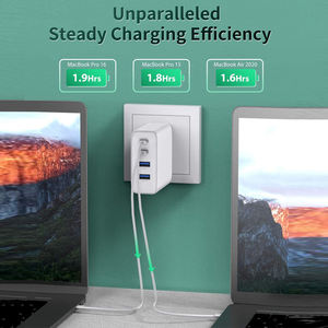 Cargador Rápido Eléctrico con Tecnología GaN de 100W, 2 Puertos USB-A + 2 Puertos USB-C, PD, SCP, OTP, OVP, con Enchufe Estadounidense para Laptop/Teléfono - Product Image 5