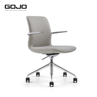 Silla de Oficina Moderna Minimalista de Cuero PU, Silla Giratoria Ejecutiva, Silla de Escritorio, Silla Comercial para Reuniones, Conferencias y Visitas