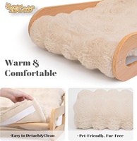 Lit pour chat de luxe classique en bois écologique de haute qualité 2025, personnalisé, moderne, lavable, doux, moelleux, apaisant, Halloween, Noël