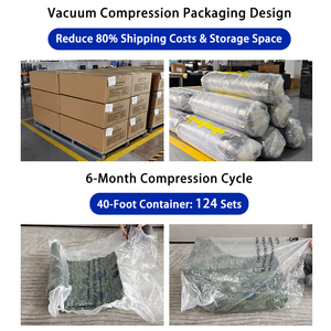 佛山工場真空パック圧縮L形骨なしソファセットモジュラー断面式ソファ深い座席付き - Product Image 3