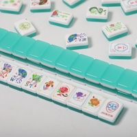 Jeu de Mahjong américain Orange Back, 160 pièces, tuiles en acrylique, prêt à jouer, jeu de table pour les réunions à domicile