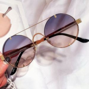 Gafas de Sol Redondas Steampunk de Moda Vintage 2022 para Hombre y Mujer, Lentes Degradadas, Estilo Punk, Aleación - Product Image 1