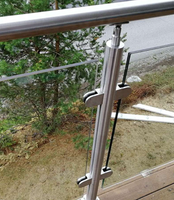 Services d'usinage CNC par estampage pour pinces à verre de douche en acier inoxydable de 6-12 mm pour balcons et escaliers extérieurs