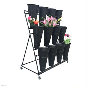 Hot Koop Bloem Emmer Display Stand, Groothandel Bloem Stand 12 Potten Voor Verse Cut Stengels En Boeketten - Product Image 3