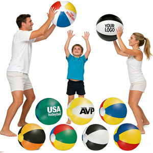 Pelota de playa inflable de PVC grande para niños, con impresión de logotipo personalizado, venta al por mayor de fábrica, para regalos, juegos al aire libre, juguete acuático. - Product Image 5