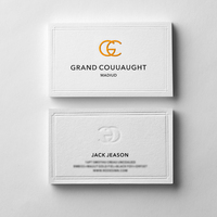 Biglietti da Visita Premium Personalizzati in Carta Cotone Goffrata Stampa Tipografica di Alta Qualità Biglietti Professionali in Carta Cotone
