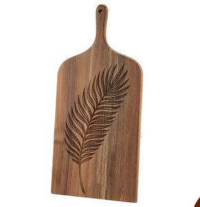 Planche à découper en bois nature de haute qualité avec poignée planche à pizza logo personnalisé planche à steak dessert pain en acacia plateau de service - Product Image 3