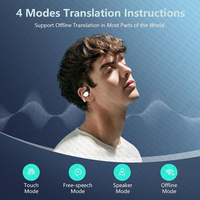 Écouteurs Traducteurs Vocaux Bidirectionnels en Temps Réel 133+ Langues IA, Sans Fil V5.4 OWS Open-Ear, Musique Hi-Fi et Appels